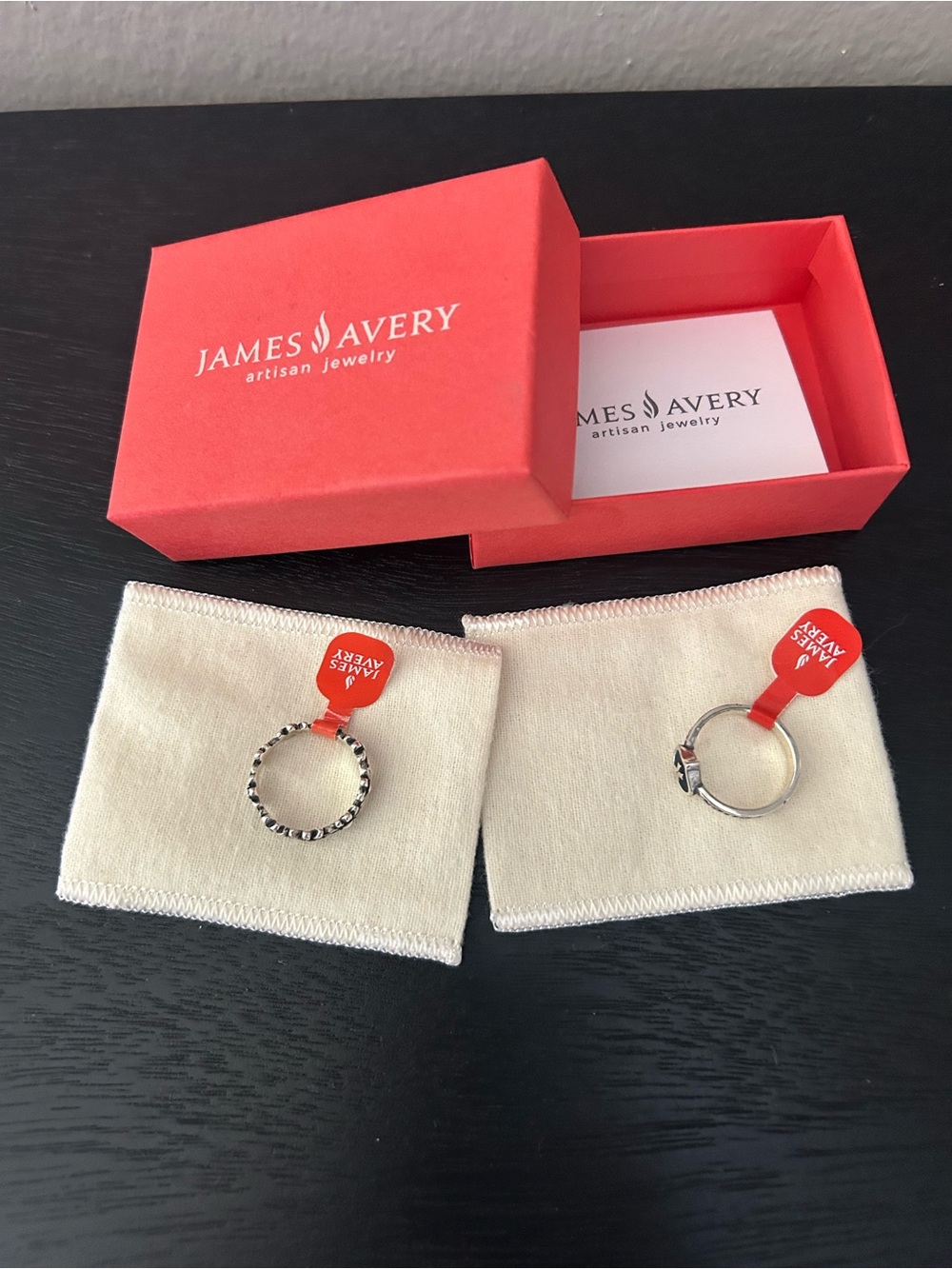 James Avery Silver Heart and flowers Rings Size 8 and 7 1/2 - Picture 8 of 10